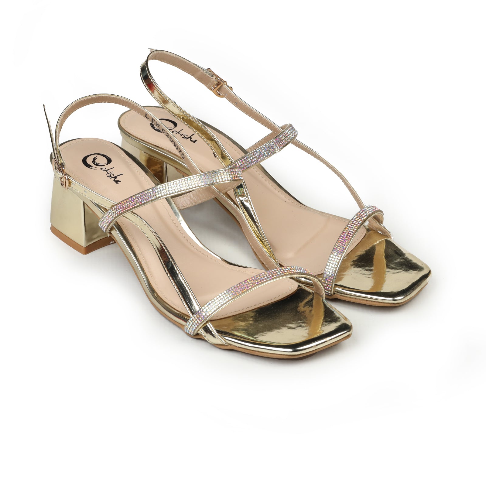 Buy Cross Border High Heel Gold Shining Sandals | Look Stylish |  DressFair.Pk