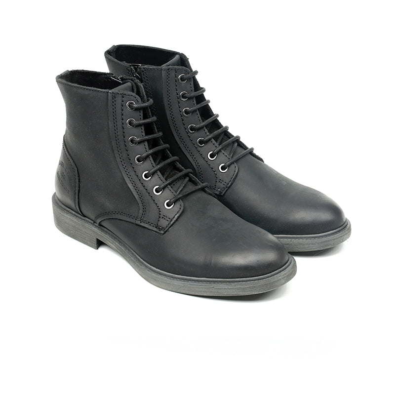 M-LF-0200341- Lace-up Leather Boots